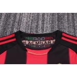 Camiseta AC Milan Primera Equipación Retro 2011/12 Negro/Rojo Niño Kit
