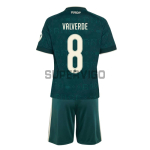 Camiseta VALVERDE 8 Real Madrid Segunda Equipación 2026/2027 Verde Oscuro Niño Kit con Parche HP