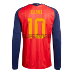 Camiseta Olmo 10 España Primera Equipación 2026 ML Rojo/Azul