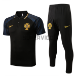 2022 Portugal Polo Training Kit(Polo Shirt+Pants)-Negro