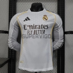 Camiseta Real Madrid Primera Equipación 2025/2026 ML Blanco (EDICIÓN JUGADOR)