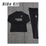 Sudadera De Entrenamiento PSG 2025/2026 Niño Kit Negro/Blanco (EDICIÓN JUGADOR)