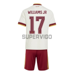 Camiseta Williams Jr 17 España Segunda Equipación Mundial 2026 Blanco/Rojo Niño Kit