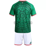 Camiseta México Primera Equipación Mundial 2026 Verde Niño Kit