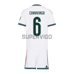 Camiseta CAMAVINGA 6 Real Madrid Primera Equipación 2026/2027 Blanco Niño Kit con Parche HP