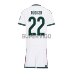 Camiseta RUDIGER 22 Real Madrid Primera Equipación 2026/2027 Blanco Niño Kit con Parche HP