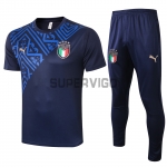 Maillot d'Entraînement Italie 2020 Col Rond Bleu Marine