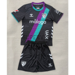 Camiseta Málaga CF Segunda Equipación 2025/2026 Negro Niño Kit