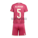 Camiseta BELLINGHAM 5 Real Madrid Tercera Equipación 2026/2027 Rosa Niño Kit con Parche HP