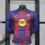 Camiseta Barcelona Primera Equipación 2025/2026 ML Rojo/Azul (EDICIÓN JUGADOR)