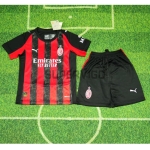 Camiseta AC Milan Primera Equipación 2025/2026 Rojo/Negro Niño Kit