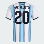 Camiseta Mac Allister 20 Argentina Primera Equipación 2026 Azul/Blanco