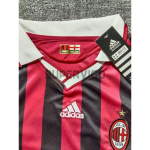 Camiseta AC Milan Primera Equipación Retro 2009/10 ML Rojo/Negro Niño Kit