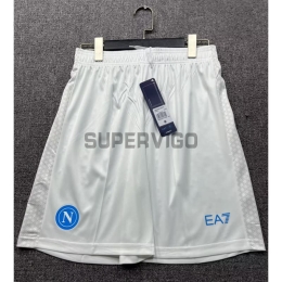 Pantalón Corto Napoli Primera Equipación 2025/2026 Blanco/Azul