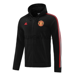 2022/2023 Manchester United Black Hoodie Training Jacket