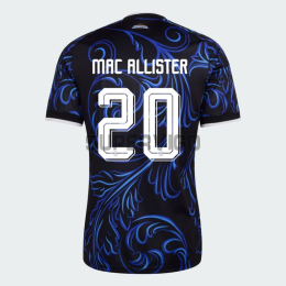 Camiseta Mac Allister 20 Argentina Segunda Equipación Mundial 2026 Azul con FIFA2022