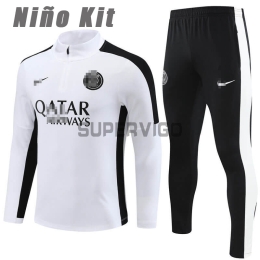 Sudadera de Entrenamiento PSG 2023/2024 Niño Kit Blanco/Negro