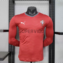 Camiseta Portugal Primera Equipación Mundial 2026 ML Rojo (EDICIÓN JUGADOR)