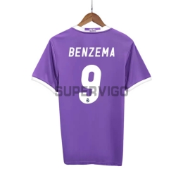 Camiseta BENZEMA 9 Real Madrid Segunda Equipación Retro 2016/17