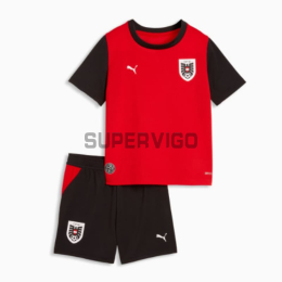 Camiseta Austria Primera Equipación Mundial 2026 Rojo Niño Kit