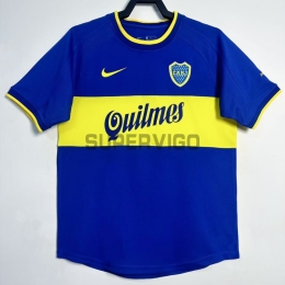 Camiseta Boca Juniors Primera Equipación Retro 2000/01 Azul/Amarillo