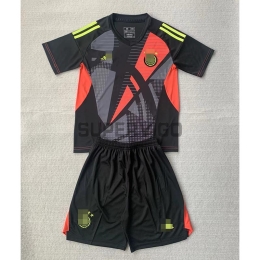Camiseta De Portero Alemania 2024 Niño Kit Negro