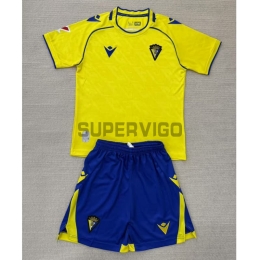 Camiseta Cadiz Primera Equipación 2025/2026 Amarillo Niño Kit