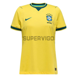 Camiseta Brasil Primera Equipación Mundial 2026 Amarillo Mujer