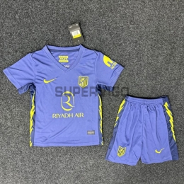 Camiseta Atlético de Madrid Segunda Equipación 2025/2026 Azul Niño Kit