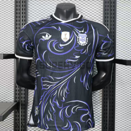 Camiseta Argentina Segunda Equipación Mundial 2026 Negro/Morado con FIFA2022 (EDICIÓN JUGADOR)