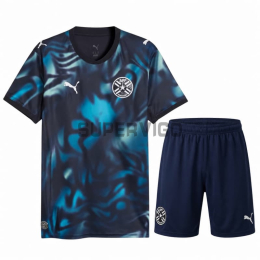 Camiseta Paraguay Segunda Equipación Mundial 2026 Azul Niño Kit