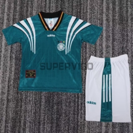 Camiseta Alemania Segunda Equipación Retro 1996 Verde Niño Kit