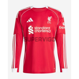 Camiseta Liverpool 2025/2026 Primera Equipación ML Rojo