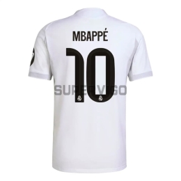 Camiseta MBAPPÉ 10 Real Madrid Primera Equipación 2025/2026 Blanco con Parche HP