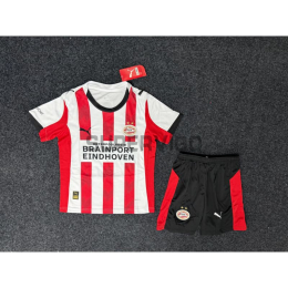 Camiseta PSV Eindhoven Primera Equipación 2025/2026 Rojo/Blanco Niño Kit