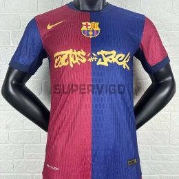 Camiseta Barcelona x Travis Scott Limited Edition Primera Equipación 2024/2025 Azul/Rojo (EDICIÓN JUGADOR)