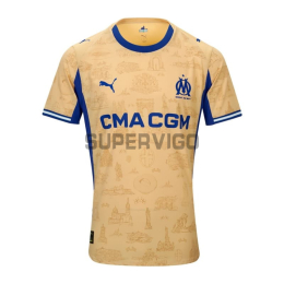 Camiseta Olympique Marsella Cuarta Equipación 2025/2026 Oro/Azul