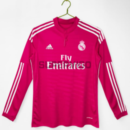 Camiseta Real Madrid Segunda Equipación Retro 2014/15 ML Rosa