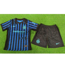 Camiseta Inter de Milan Primera Equipación 2025/2026 Azul/Negro Niño Kit (EDICIÓN JUGADOR)