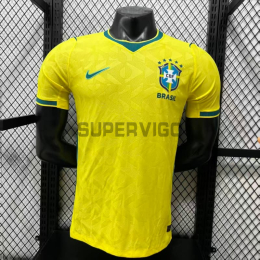 Camiseta Brasil Primera Equipación Mundial 2026 Amarillo (EDICIÓN JUGADOR)