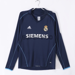 Camiseta Real Madrid Segunda Equipación Retro 2005/06 ML Azul Marino
