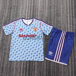 Camiseta Manchester United Segunda Equipación Retro 1991/92 Niño Kit