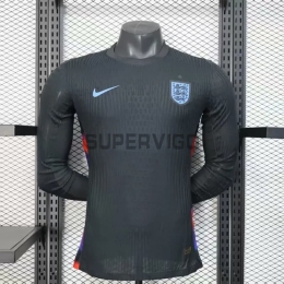 Camiseta Inglaterra Segunda Equipación 2025 la EURO Femenina ML Negro (EDICIÓN JUGADOR)