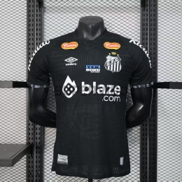 Camiseta Santos FC 2025/2026 Edición Especial Negro con Publicitario (EDICIÓN JUGADOR)