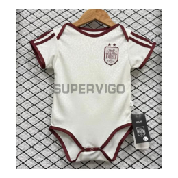 Camiseta España Segunda Equipación Mundial 2026 Blanco Baby 2 Estrellas