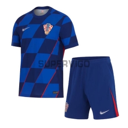 Camiseta Croacia Segunda Equipación 2024 Niño Kit
