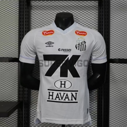 Camiseta Santos FC Primera Equipación 2025/2026 Blanco con Publicitario (EDICIÓN JUGADOR)