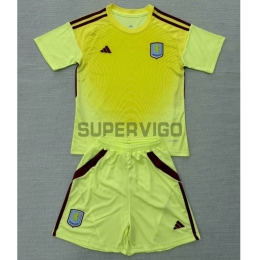Camiseta de Portero Aston Villa 2025/26 Amarillo Niño Kit
