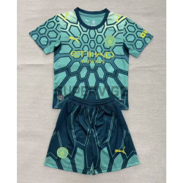 Camiseta de Portero Manchester City 2026/2027 Verde Niño Kit
