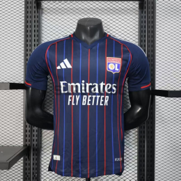 Camiseta Olympique De Lyon Segunda Equipación 2025/2026 Azul Marino (EDICIÓN JUGADOR)